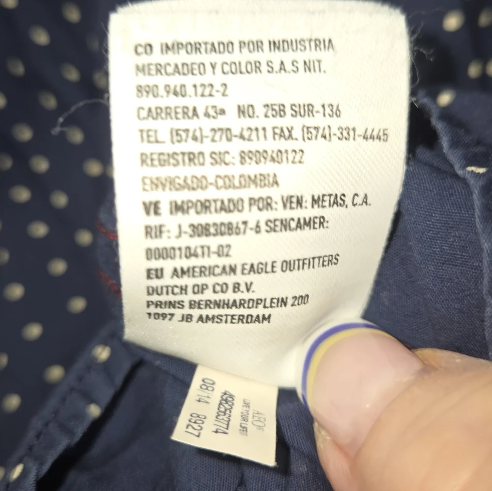 👕 👕2 For 1!!! Men's Dress Shirts American Eagle Dots & Land's End Chambray - Picture 4 of 10